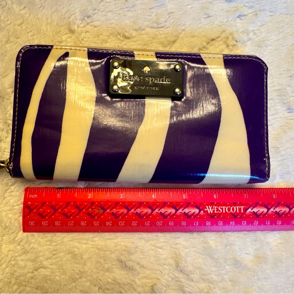 Purple Zebra Print Kate Spade ♠️ Zip Around Wallet